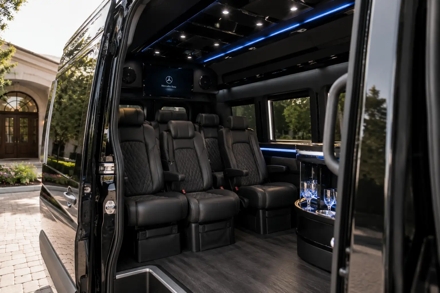 Wedding Party Transportation Indianapolis - Mercedes Sprinter for Bridal Party