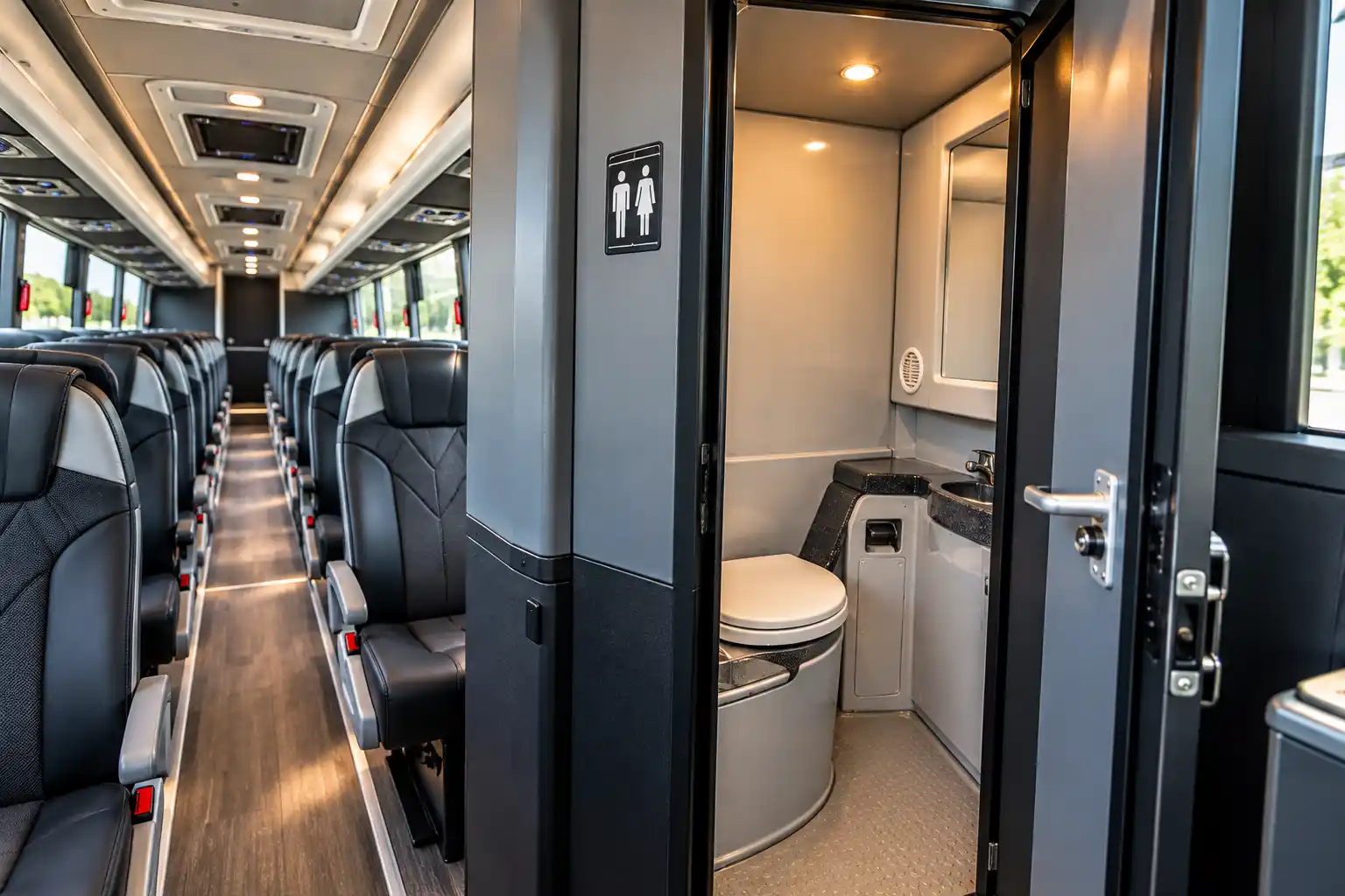 Motor Coach with Onboard Restroom Indianapolis - Non Stop Long Distance Charter